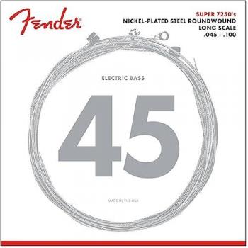 Fender Super 7250 ML Nickel Roundwound Long Scale Bass Strings 45-100 for 4-String Electric Bass