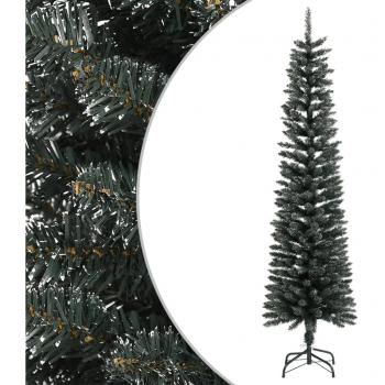 vidaXL Artificial Slim Christmas Tree with Stand Green 180 cm PVC