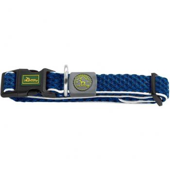 Hunter Collar Hilo Vario Basic Azul para Perros, Ajustable 30-43 cm