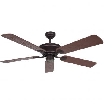 Orbegozo CP 74132 - Ventilador de techo sin luz para exterior, 5 palas, 132 cm de diámetro, potencia de 60 W y 3 velocidades, negro