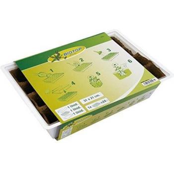 Biotop - Kit Semillero 24 Macetas Turba 5X5