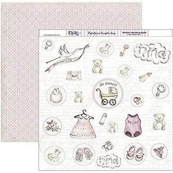 Dayka Trade Papel estampado, Multicolor, 30 x 30 cm