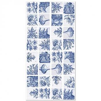Alfombra Vinílica Hidráulica Sevilla Azul 100x140 cm - Antideslizante e Ignífuga para Cocina y Salón