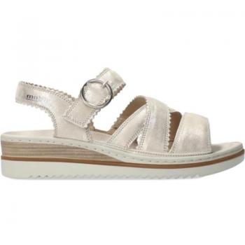 Sandalia mujer DAPHNE platino, tira regulable con velcro, plantilla anatómica móvil, línea Mobil's de Mephisto ideal para los pies sensibles, se adapta al pie, altura tacón bajo (3-5 cm), referencia