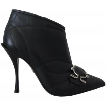 Black Devotion Quilted Buckled Ankle Boots - EU37/US6.5