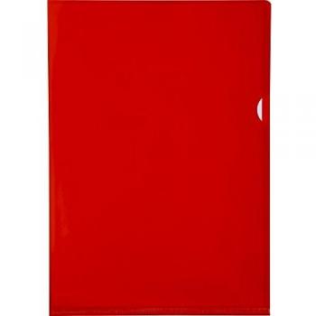 Exacompta 661230E - Portafolios de plástico A4 13.5, color rojo, caja de 100
