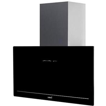 Cata | Campana Extractora | Modelo GOYA 90 BK | Campana Decorativa de Pared | 90 cm de Ancho | 5 Niveles de Extracción | Motor Extra Silencioso | Color Negro | Clase de Eficiencia Energética A+