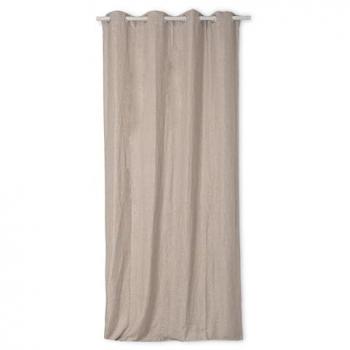 Cortina de Lino Natural 140x280 cm - 70% Viscosa, 30% Lino, Alta Definición