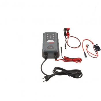 Cargador de batería Bosch C70 - 10 Amperios, función de mantenimiento, para baterías 12V/24V plomo-ácido, EFB, GEL, AGM y VRLA