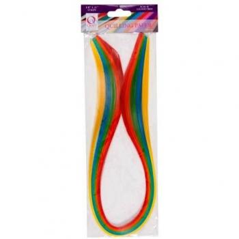 Qcraft 3 mm 100 Piezas Lazos de Papel Tira de Papel Deluxe, Brights