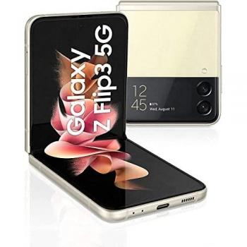Smartphone Samsung Galaxy Z Flip3 5G - 128 GB, Doble SIM, Pantalla Plegable de 6.7, Android 11, USB Tipo-C, Color Crema