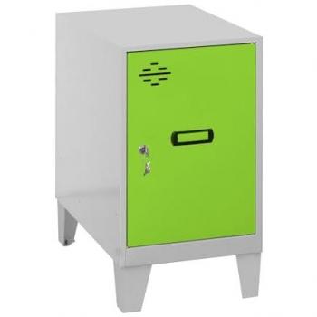 Casillero SIMONLOCKER DISM.MINI 475x400x500 con PIES color gris/verde - 1 compartimento