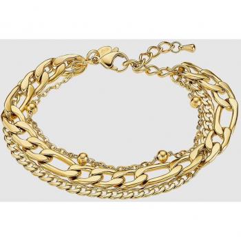 Pulsera Lotus Style Urban Woman LS2339-2/2 Acero Inoxidable 316L, Mujer, acabado brillo, dorado, cadena triple