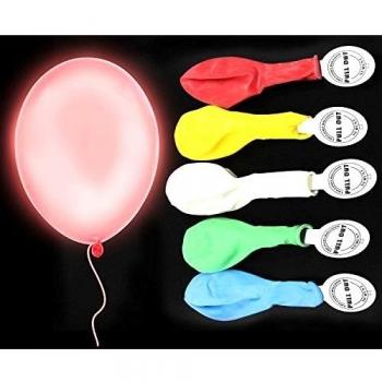 Xcellent Global Juego de 25pcs de Globos de Luz LED Multicolor Intermitente de 12pulgadas Decoración para Fiestas, Bodas, Cumpleaños LD117