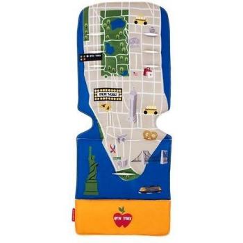 Maclaren Colchoneta Universal - Accesorio para Sillas de Paseo que Aporta Estilo y Comodidad. Reversible. Lavable a Máquina. se Adapta a Maclarens y Mayoría de las Marcas, New York City Map