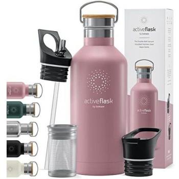 Botella de Agua Térmica Active Flask + Pajita
