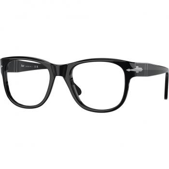 Persol PO3312V 95 Unisex Square Black Eyeglasses