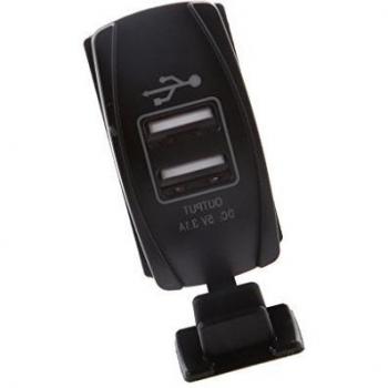 Dual USB Cargador Enchufe de Carga 12-24v Impermeable para Coche Motocicleta - Verde