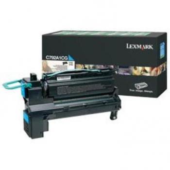 Cartucho de tóner Lexmark C792A1CG Cian