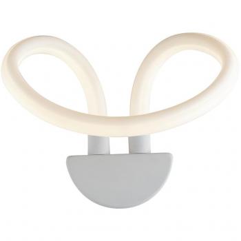 Aplique LED integrado Heaven Metal con difusor acrílico blanco, 1 ampoule, dimensiones 34x26x22 cm, 1710 lm, temperatura de color 4000K