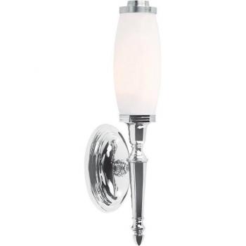 Aplique de baño Dryden5, cromo pulido, vidrio, 2 luces, IP44, G9