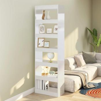 Librería/Partición Blanco Pulido 60x30x198 cm