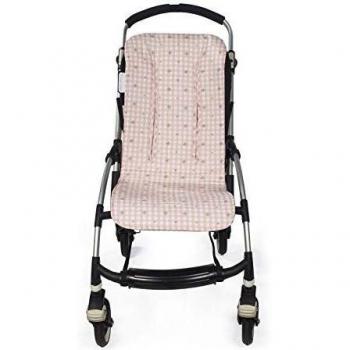 Pasito a Pasito. Colchoneta para Silla de Paseo Yummi. Forro para Silla, Anti-sudoración para el Verano. Uso Universal y Compatible con la Mayoría de los Cochecitos. Color Rosa.