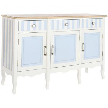 Aparador DKD Home Decor Blanco Azul cielo (140 x 45 x 90 cm)