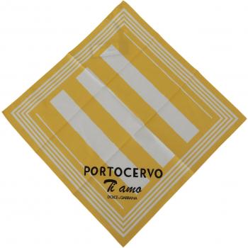 Dolce & Gabbana Yellow Portocervo Cotton Shawl Wrap Scarf