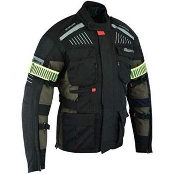 BSTAR Chaqueta de Moto TRICAPA Adventure Negro - Toda Estación - Impermeable