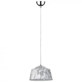 Lámpara de Suspensión Natura EPIKASA, Metal Cromo Blanco Gris, 28x28x105 cm