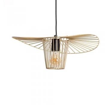 Lámpara Colgante de Metal Vrinda Dorada - Diseño Adaptable para Salón, Habitación y Dormitorio