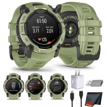 Garmin Instinct 3 AMOLED Smartwatch 50mm GPS Resistente al Agua Verde y Gris