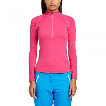 Berghaus Tech Tee II Long Sleeve Zip Neck - Top interior térmico para mujer, color rosa, talla UK: Size 18
