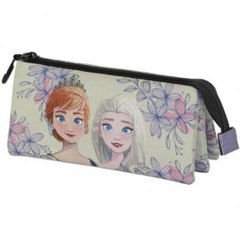 Estuche portatodo triple Frozen 2 Emotion Disney Karactermania beige 5x23x10 Cms