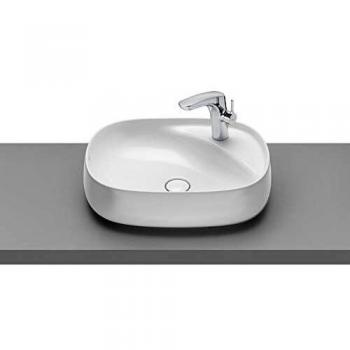 Roca A3270B8000 Lavabo de Fineceramic Sobre Encimera, 585x455x160mm, Coleccion Beyond, Color Blanco