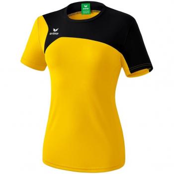 Erima Club 1900 2.0 T – Camiseta para mujer, mujer, Club 1900 2.0 T-Shirt, amarillo/negro, 34