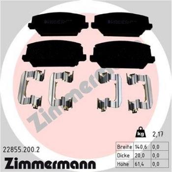 Pastillas de freno ZIMMERMANN 22855.200.2