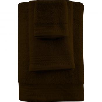 Eiffel Textile Juego de Toallas Calidad Rizo 600 gr, Algodón Egipcio 100%, Marrón, 1x Sabana 1x Lavabo 1x Tocador, 3 Unidades