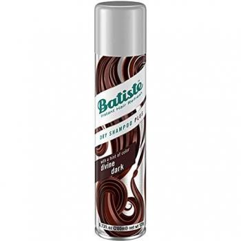 Batiste Dry Shampoo in Divine Dark with a Hint of Colour, Designed for Brunettes, No Rinse Spray to Refresh Hair in Between Washes, No White Residue for Dark Hair – 200ml