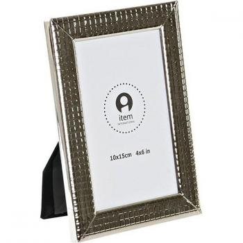 Marco de Fotos Plateado Shabby Chic 12 x 2 x 17 cm