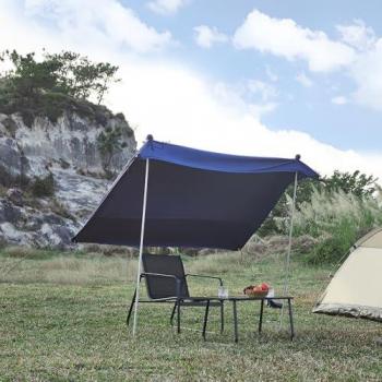 Toldo de Playa Bernheze Lycra 270x270x210 cm con 4 Bolsas Rellenables - Azul