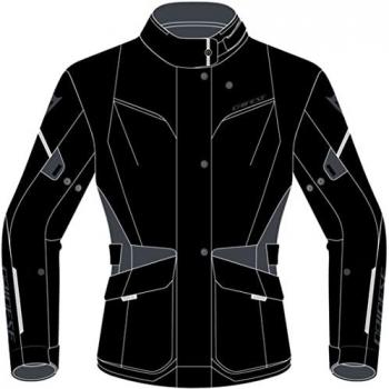 Chaqueta textil de motocicleta Dainese Tempest 3 D-Dry para mujer - Negro Gris (Talla 42)
