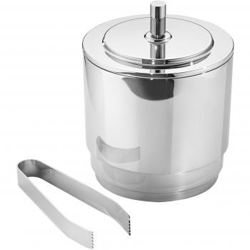 Georg Jensen Manhattan CUBITERA y Pinzas, SS, 1,5L, Acero Inoxidable, Plata, 14,6 x 14,6 x 18,1 cm