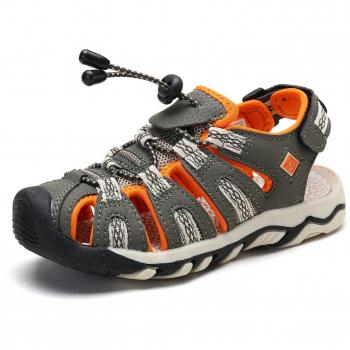 Dream Pairs 160912-K Sandalias de Verano Aire Libre para Niñito Verde Oliva Beige Naranja 27 EU/9 US