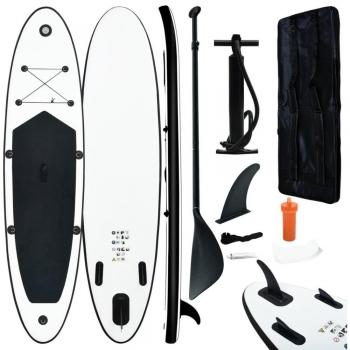 Sonata Inflatable Stand Up Paddle Board Set Black and White
