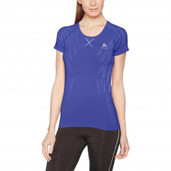 Odlo Evolution Light Blackcomb Camiseta, Mujer, Spectrum Blue/Baja Blue, Large
