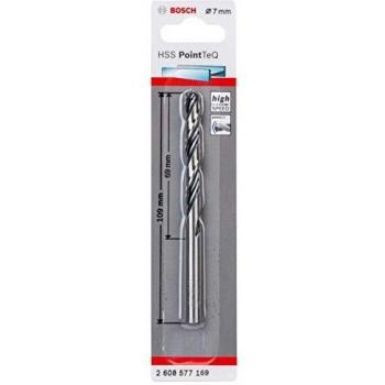 Bosch Professional Broca helicoidal HSS PointTeQ Bosch, para metal, 7 x 69 x 109 mm, accesorio de taladro