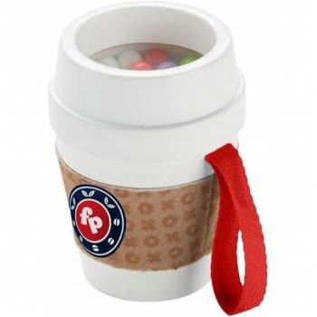 Fisher-Price DYW60 Taza de café Teether Mordedor 2 en 1 con diseño atractivo, texturas variadas para estimular los sentidos, fácil de agarrar para manos pequeñas y seguro para bebés