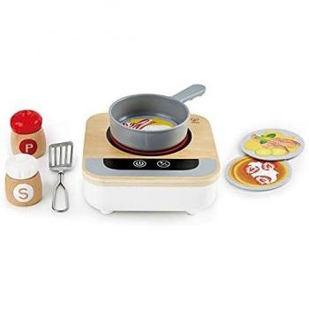 Hape- Fun Fan Fryer Wooden Play Kitchen Sartén, Multicolor, Talla única